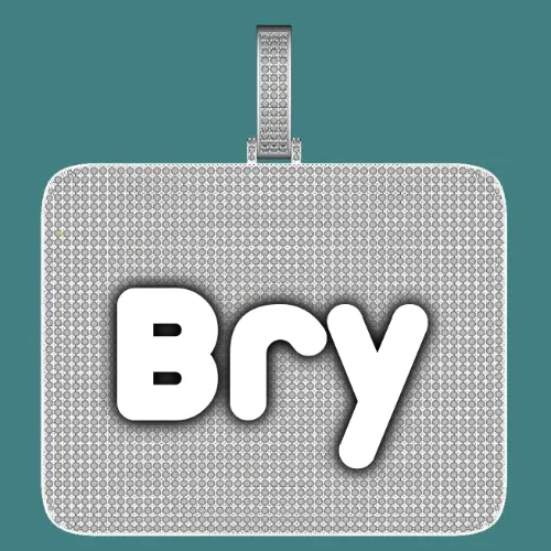 CUSTOM LETTER NECKLACE 3D BIG SQUARE sold by The GUU Shop