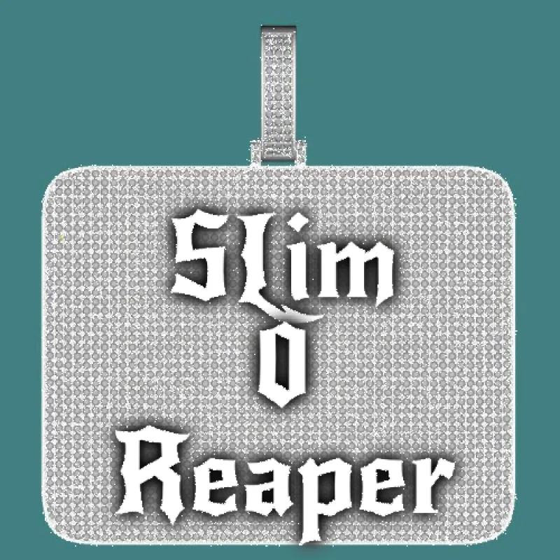 CUSTOM LETTER NECKLACE 3D BIG SQUARE sold by The GUU Shop