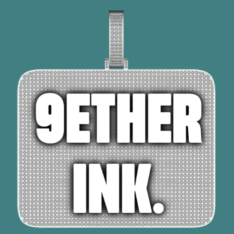 CUSTOM LETTER NECKLACE 3D BIG SQUARE sold by The GUU Shop