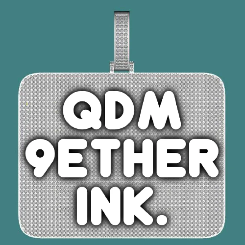 CUSTOM LETTER NECKLACE 3D BIG SQUARE sold by The GUU Shop