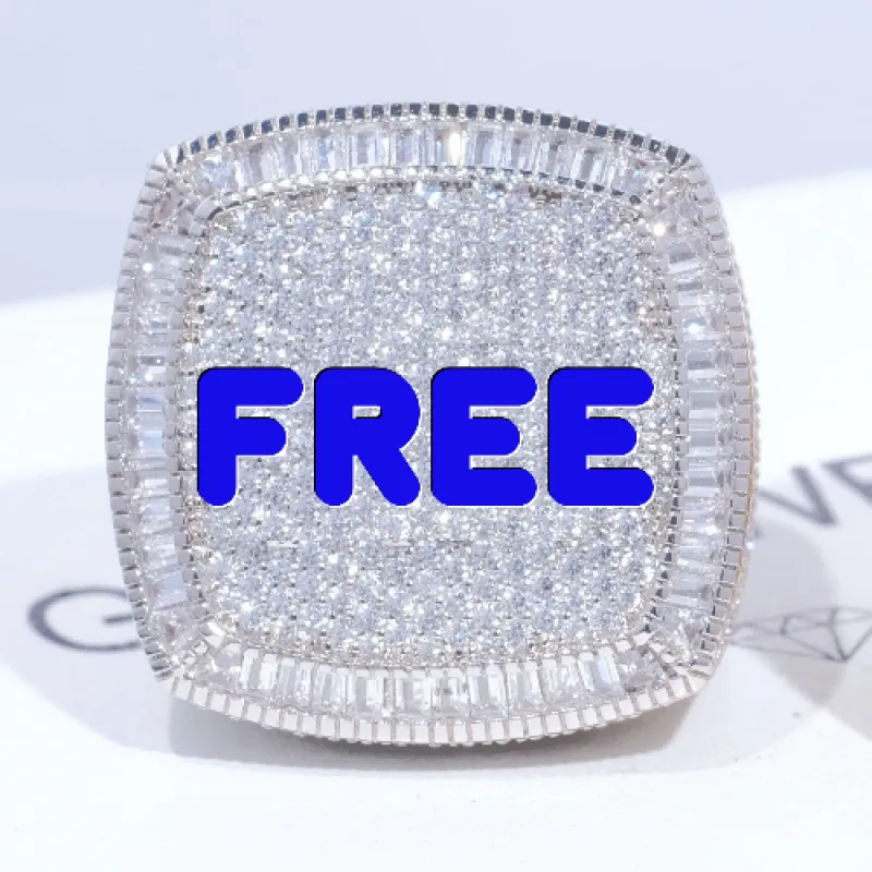 CUSTOM LETTER 3D ICED RING sold by The GUU Shop