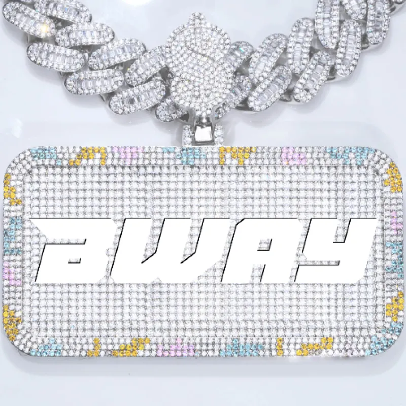 CUSTOM LETTER NECKLACE 3D COLORFUL SQUARE sold by The GUU Shop