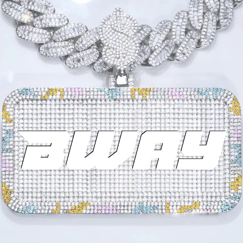 CUSTOM LETTER NECKLACE 3D COLORFUL SQUARE sold by The GUU Shop