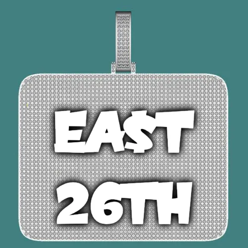 CUSTOM LETTER NECKLACE 3D BIG SQUARE sold by The GUU Shop