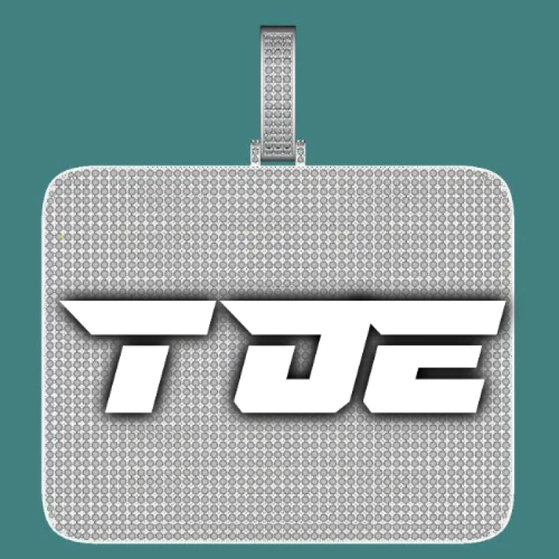 CUSTOM LETTER NECKLACE 3D BIG SQUARE sold by The GUU Shop