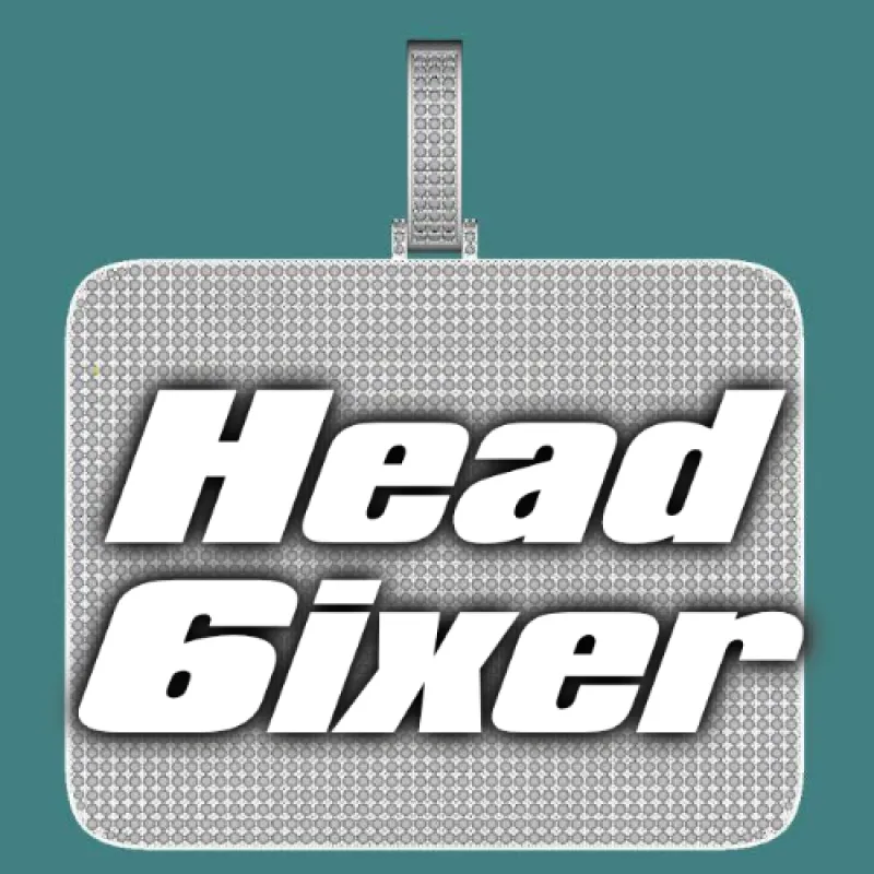 CUSTOM LETTER NECKLACE 3D BIG SQUARE sold by The GUU Shop