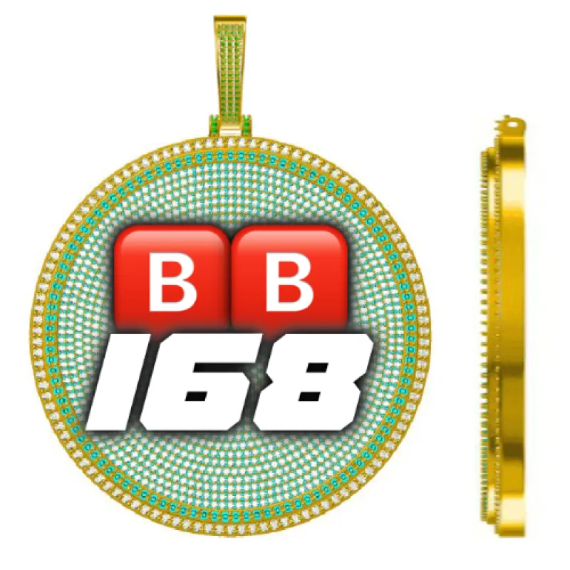 CUSTOM LETTER NECKLACE 3D BIG DISC sold by The GUU Shop