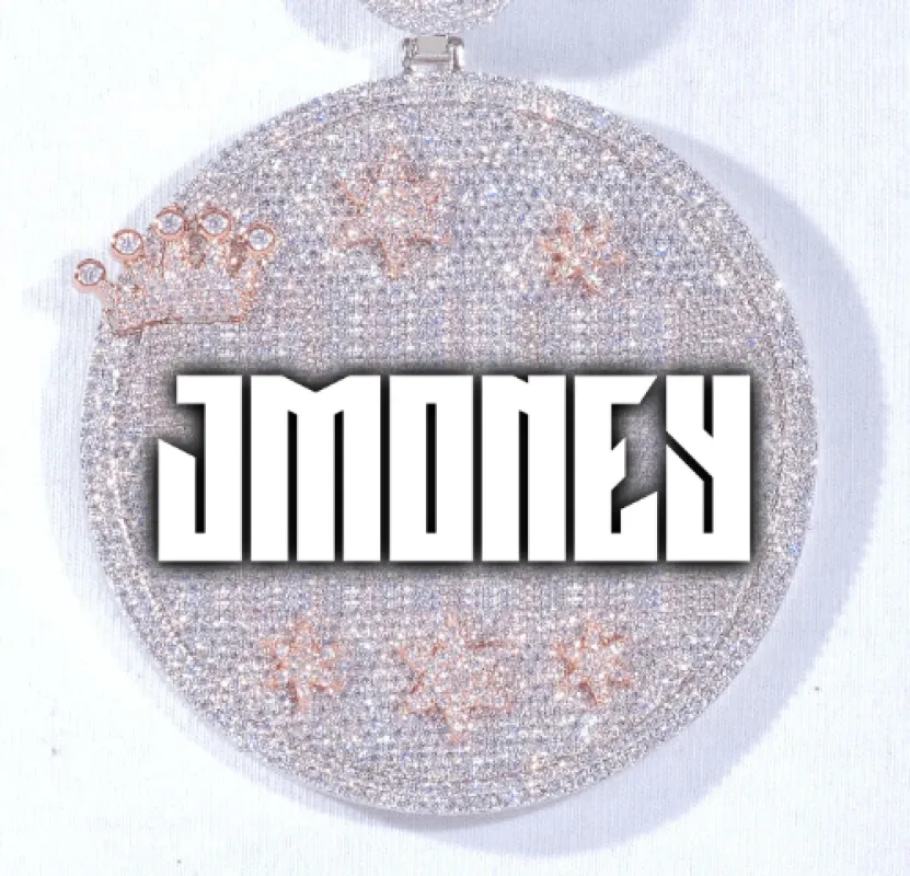 CUSTOM LETTER NECKLACE 3D BIG CROWN DISC made by The GUU Shop