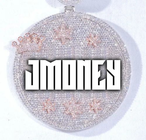 CUSTOM LETTER NECKLACE 3D BIG CROWN DISC sold by The GUU Shop