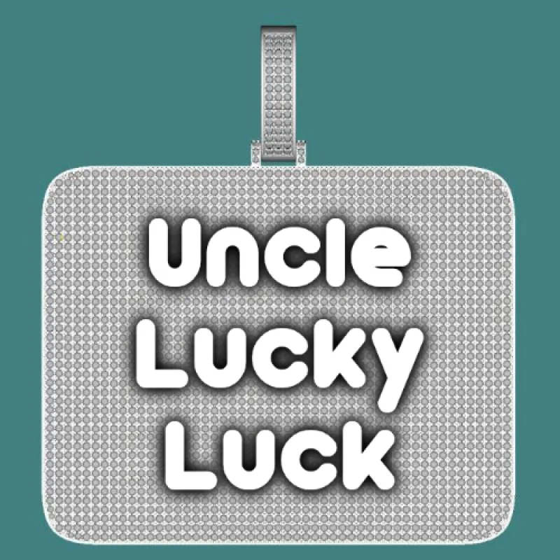 CUSTOM LETTER NECKLACE 3D BIG SQUARE sold by The GUU Shop