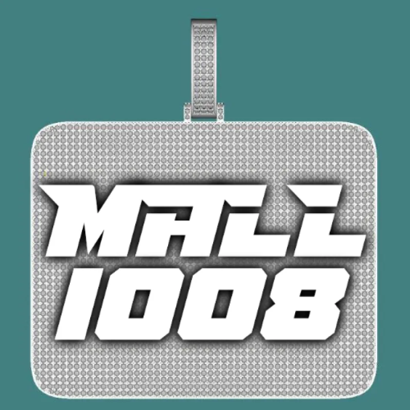 CUSTOM LETTER NECKLACE 3D BIG SQUARE sold by The GUU Shop