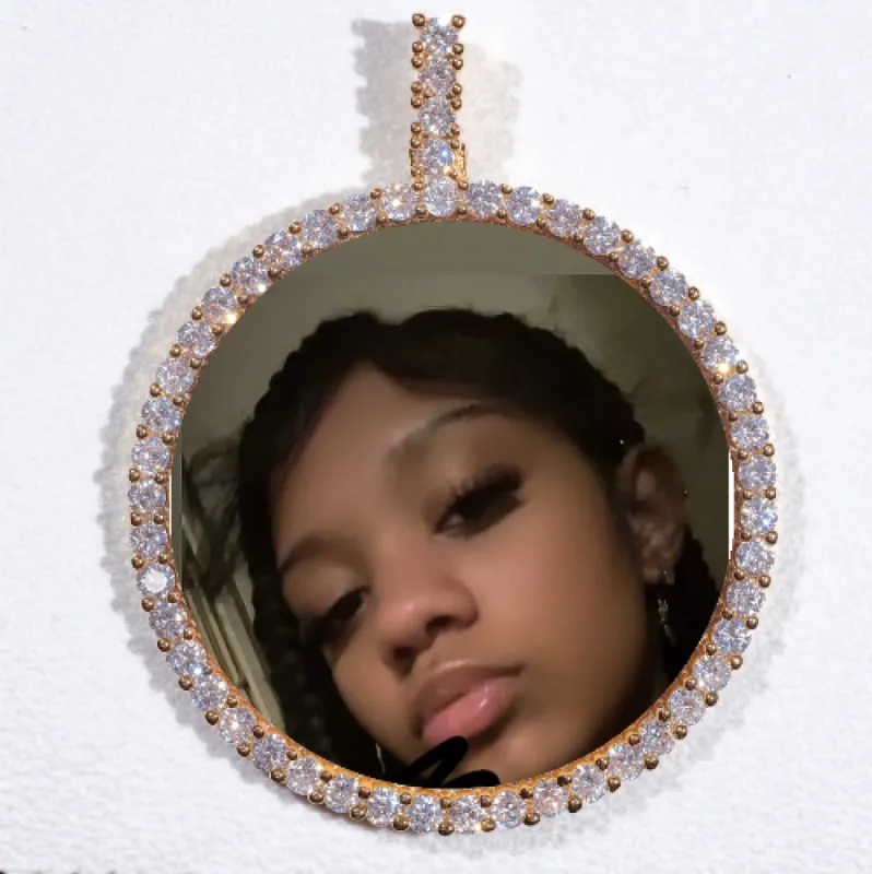 LARGE 3D CIRCLE CUSTOM PICTURE PENDANT sold by The GUU Shop