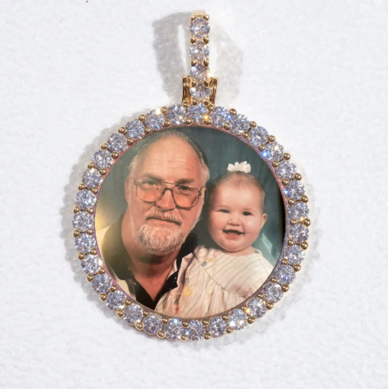 3D CIRCLE CUSTOM PICTURE PENDANT SMALL SIZE sold by The GUU Shop