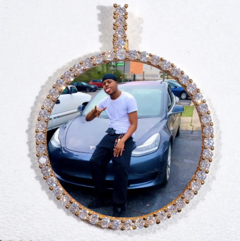 LARGE 3D CIRCLE CUSTOM PICTURE PENDANT sold by The GUU Shop