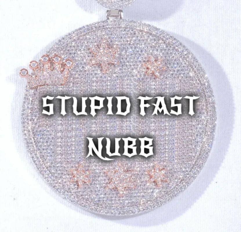 CUSTOM LETTER NECKLACE 3D BIG CROWN DISC sold by The GUU Shop