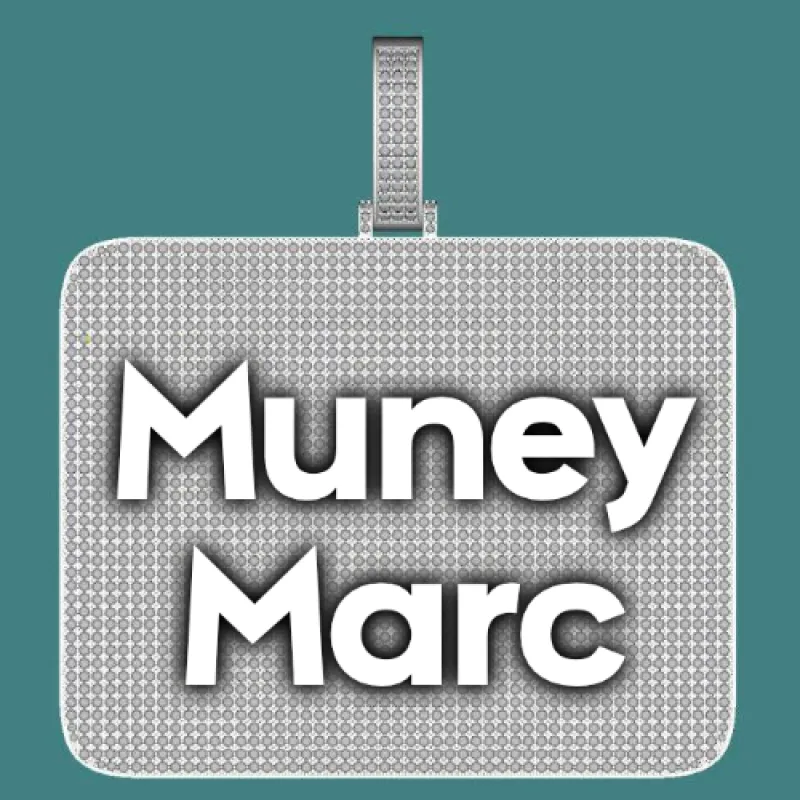 CUSTOM LETTER NECKLACE 3D BIG SQUARE sold by The GUU Shop