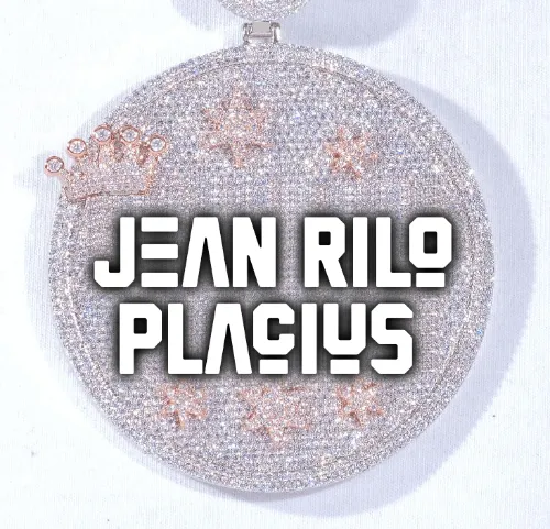 CUSTOM LETTER NECKLACE 3D BIG CROWN DISC sold by The GUU Shop