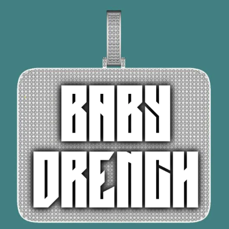 CUSTOM LETTER NECKLACE 3D BIG SQUARE sold by The GUU Shop