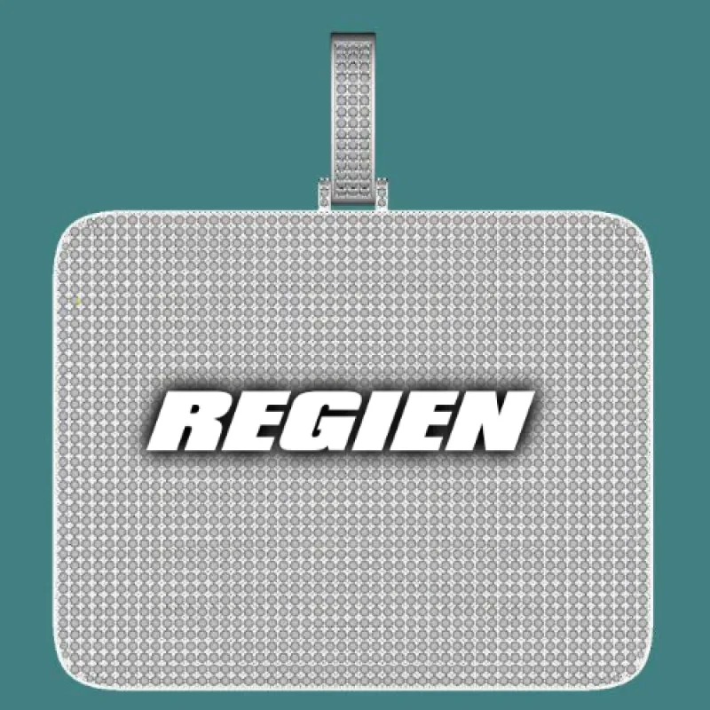 CUSTOM LETTER NECKLACE 3D BIG SQUARE sold by The GUU Shop