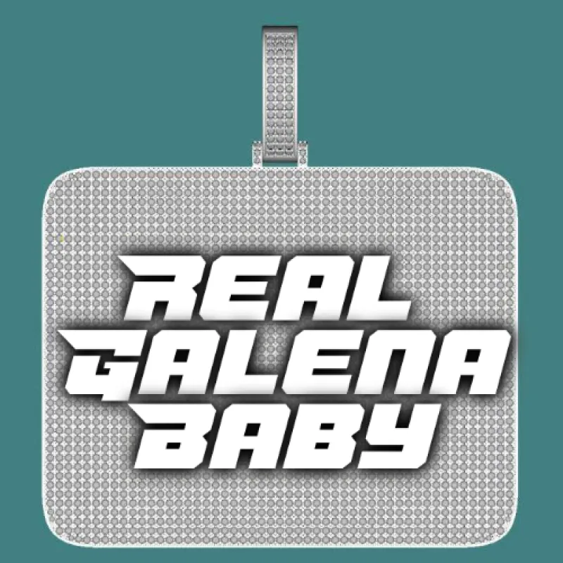 CUSTOM LETTER NECKLACE 3D BIG SQUARE sold by The GUU Shop