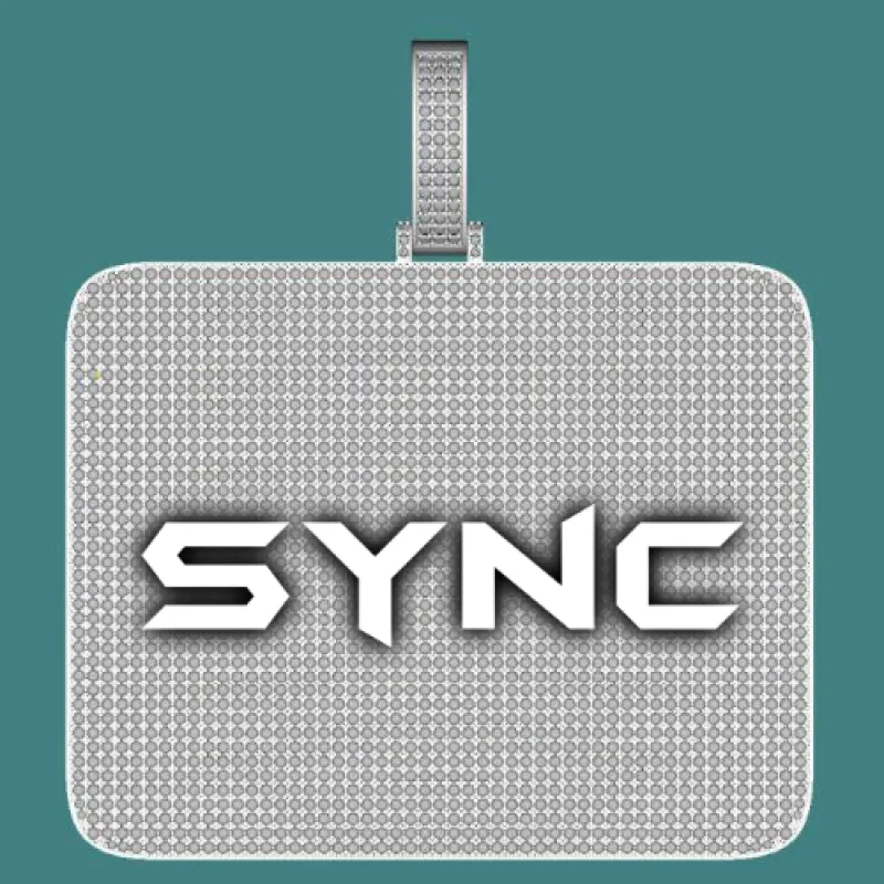 CUSTOM LETTER NECKLACE 3D BIG SQUARE sold by The GUU Shop