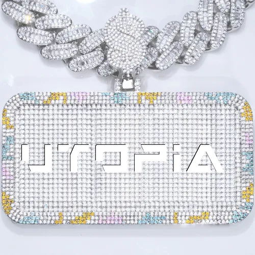 CUSTOM LETTER NECKLACE 3D COLORFUL SQUARE sold by The GUU Shop