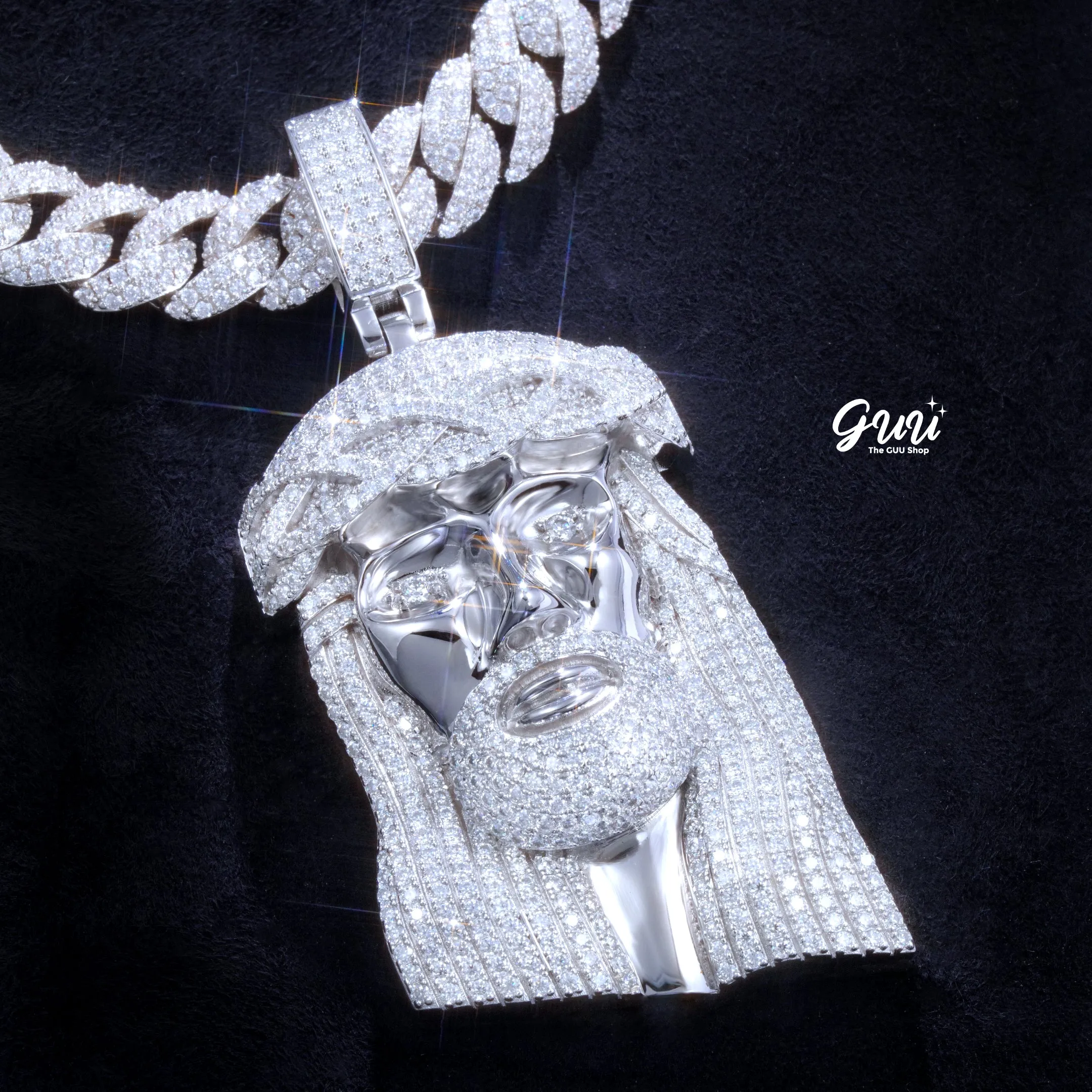 VVS Moissanite Jesus In White Gold sold by The GUU Shop product image thumbnail 3