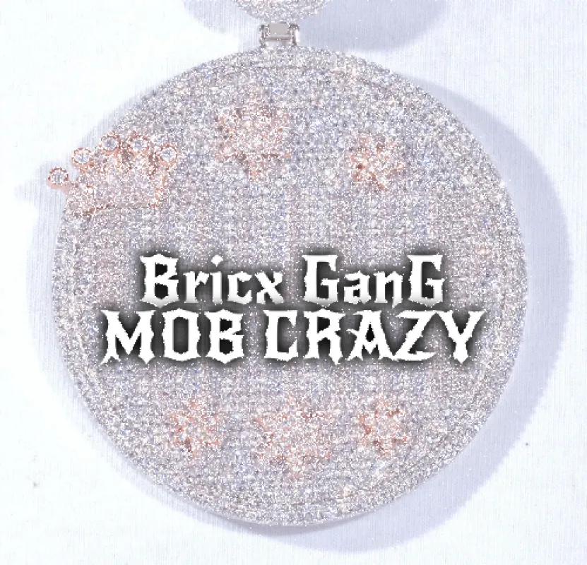 CUSTOM LETTER NECKLACE 3D BIG CROWN DISC sold by The GUU Shop