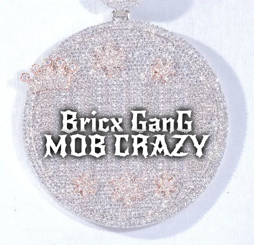 CUSTOM LETTER NECKLACE 3D BIG CROWN DISC sold by The GUU Shop