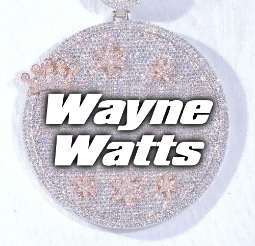 CUSTOM LETTER NECKLACE 3D BIG CROWN DISC made by The GUU Shop