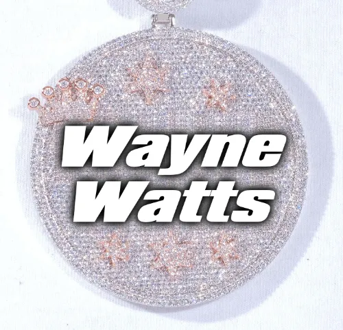 CUSTOM LETTER NECKLACE 3D BIG CROWN DISC sold by The GUU Shop