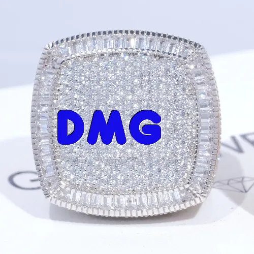 CUSTOM LETTER 3D ICED RING sold by The GUU Shop