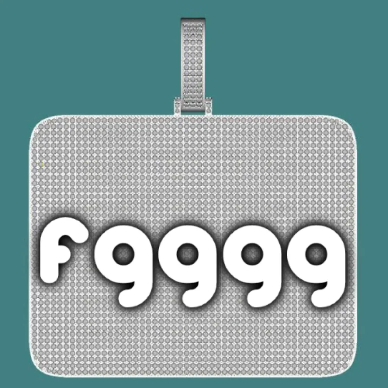 CUSTOM LETTER NECKLACE 3D BIG SQUARE sold by The GUU Shop