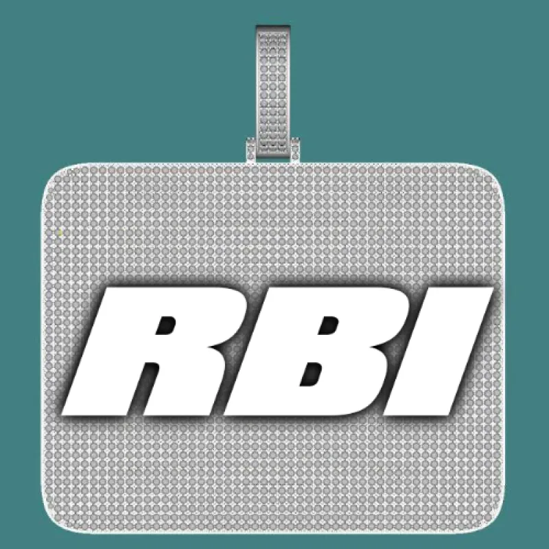 CUSTOM LETTER NECKLACE 3D BIG SQUARE sold by The GUU Shop