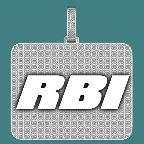 CUSTOM LETTER NECKLACE 3D BIG SQUARE sold by The GUU Shop