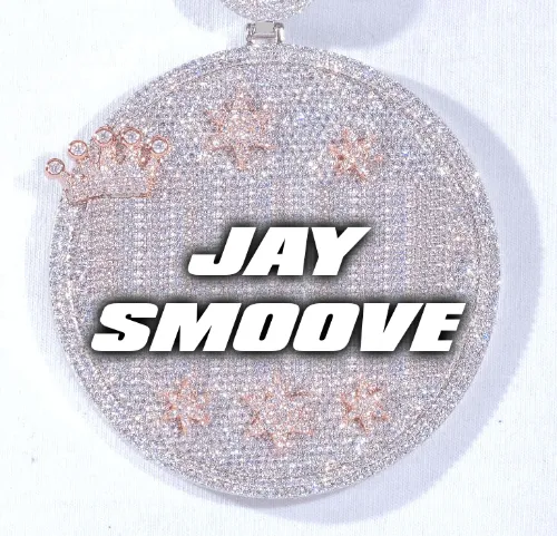 CUSTOM LETTER NECKLACE 3D BIG CROWN DISC sold by The GUU Shop