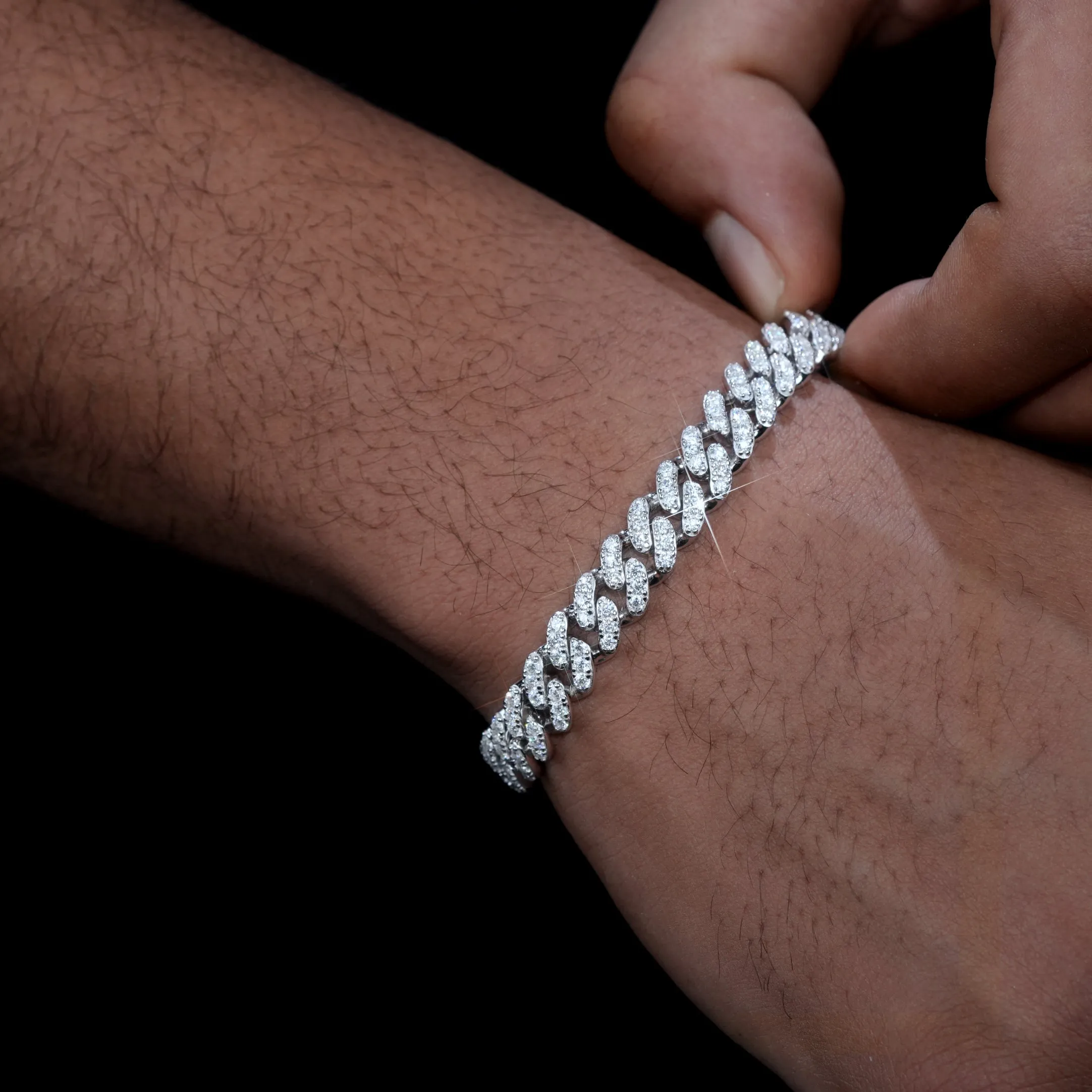 VVS Moissanite 9MM Cuban Bracelet sold by The GUU Shop