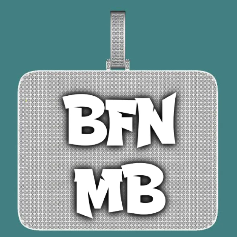 CUSTOM LETTER NECKLACE 3D BIG SQUARE sold by The GUU Shop