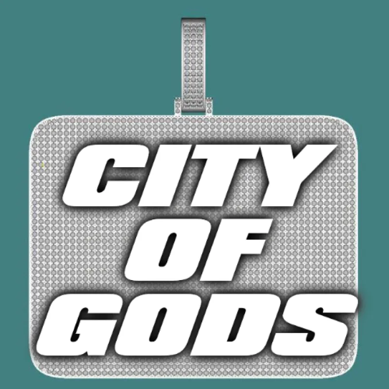 CUSTOM LETTER NECKLACE 3D BIG SQUARE sold by The GUU Shop