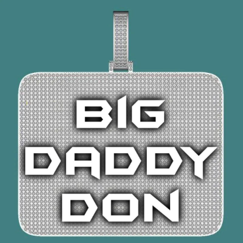 CUSTOM LETTER NECKLACE 3D BIG SQUARE sold by The GUU Shop