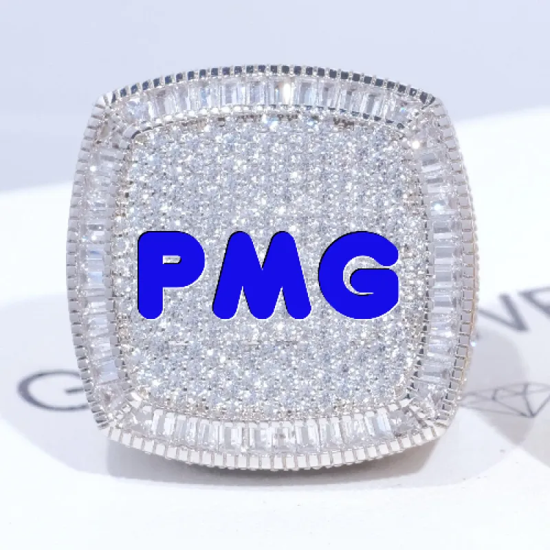 CUSTOM LETTER 3D ICED RING sold by The GUU Shop