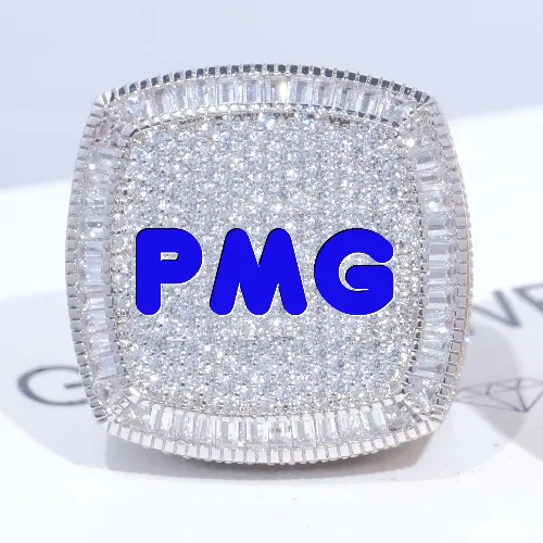 CUSTOM LETTER 3D ICED RING sold by The GUU Shop