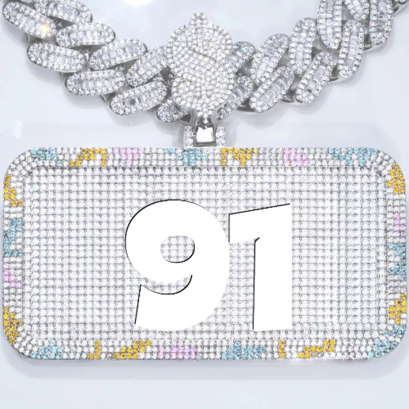 CUSTOM LETTER NECKLACE 3D COLORFUL SQUARE made by The GUU Shop