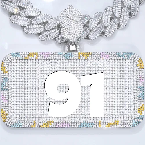 CUSTOM LETTER NECKLACE 3D COLORFUL SQUARE sold by The GUU Shop