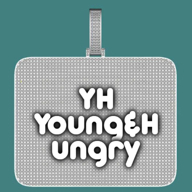 CUSTOM LETTER NECKLACE 3D BIG SQUARE made by The GUU Shop