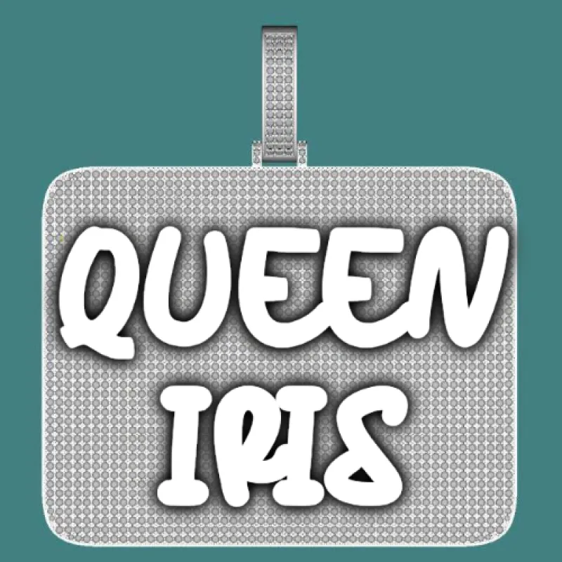 CUSTOM LETTER NECKLACE 3D BIG SQUARE sold by The GUU Shop