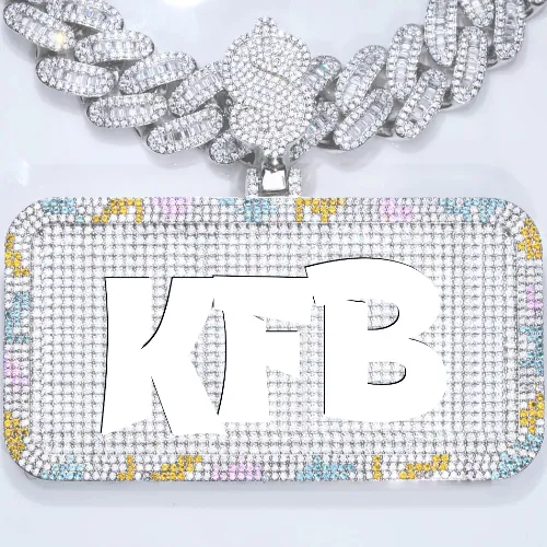 CUSTOM LETTER NECKLACE 3D COLORFUL SQUARE sold by The GUU Shop