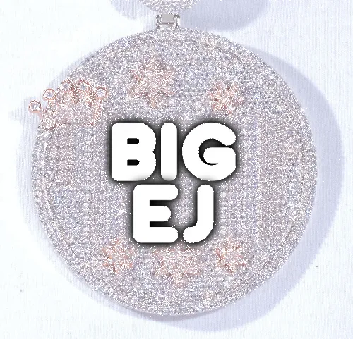 CUSTOM LETTER NECKLACE 3D BIG CROWN DISC sold by The GUU Shop