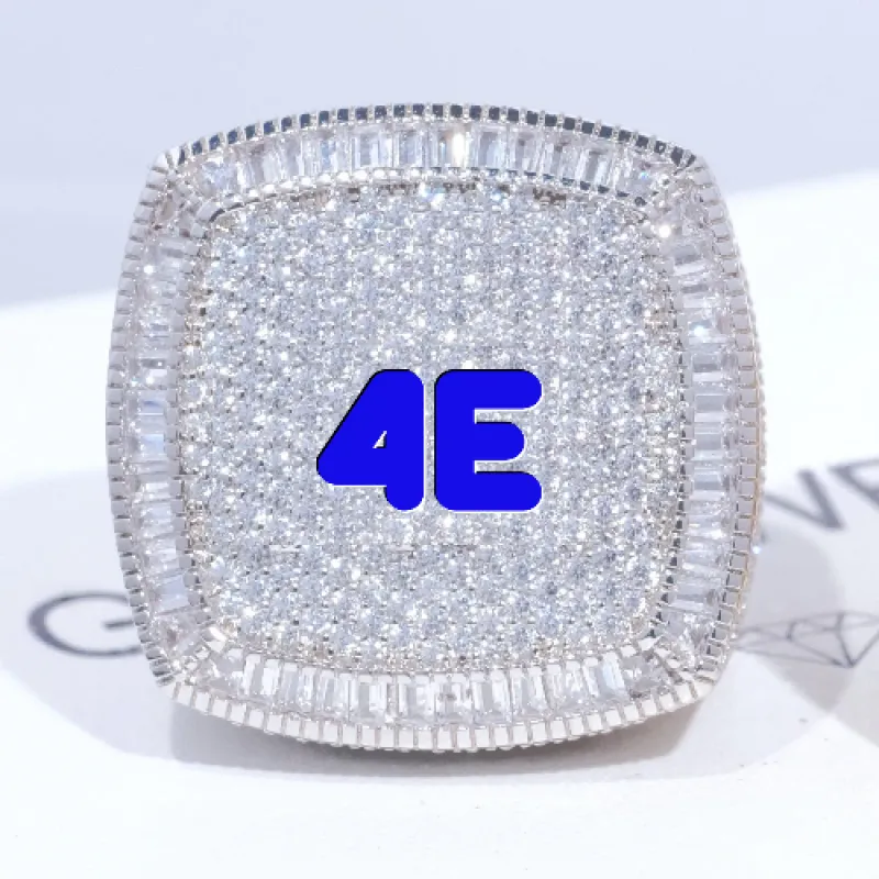 CUSTOM LETTER 3D ICED RING sold by The GUU Shop