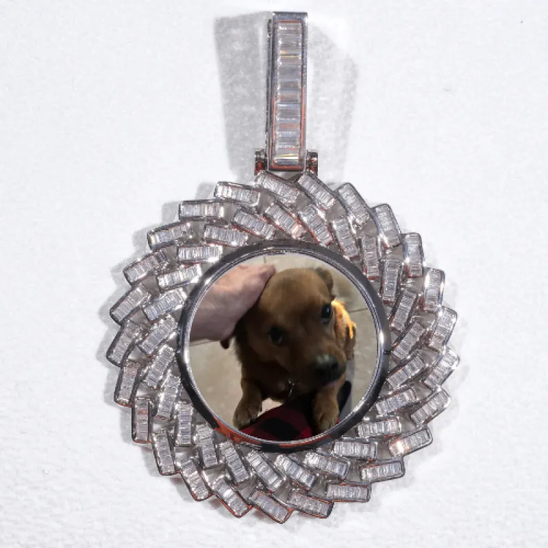 Large 3D Baguette Custom Picture Pendant sold by The GUU Shop